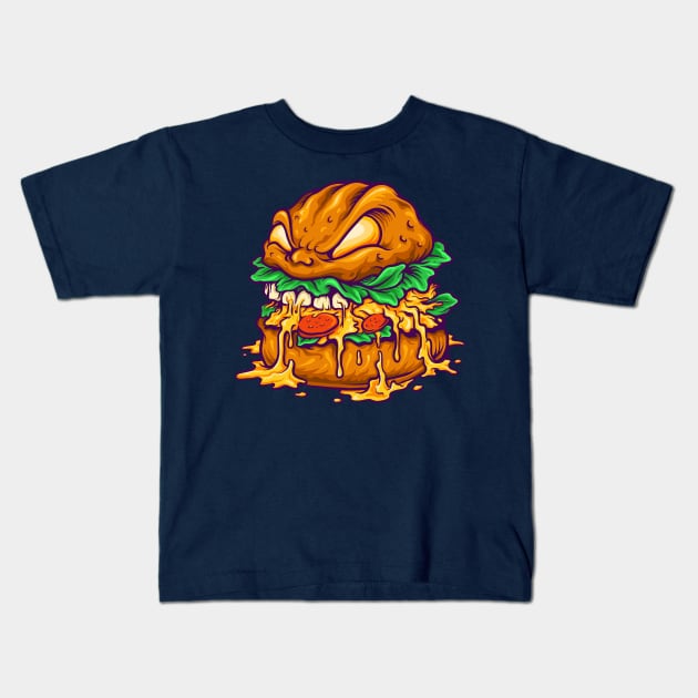 Hamburger Salad Kids T-Shirt by Falden